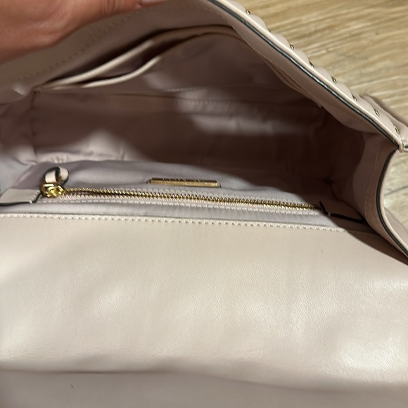 Tory Burch Stud Fleming Convertible 2 way purse bag pale pink w gold - Picture 7 of 15